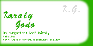 karoly godo business card
