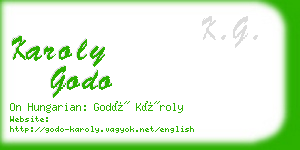 karoly godo business card